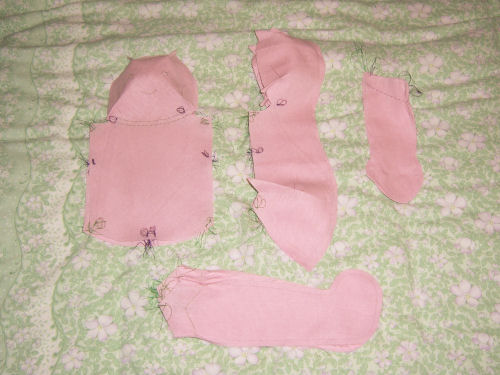 Fabric pieces for Avon and Vila dolls